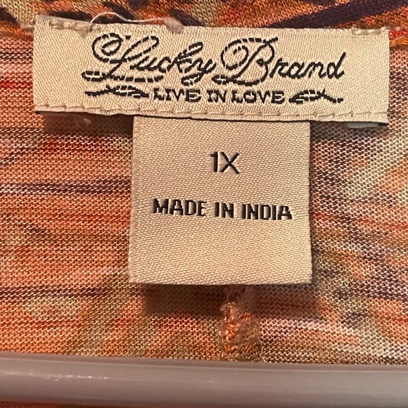 Lucky Brand Women’s Tunic Top Sz 1X - Picture 5 of 5